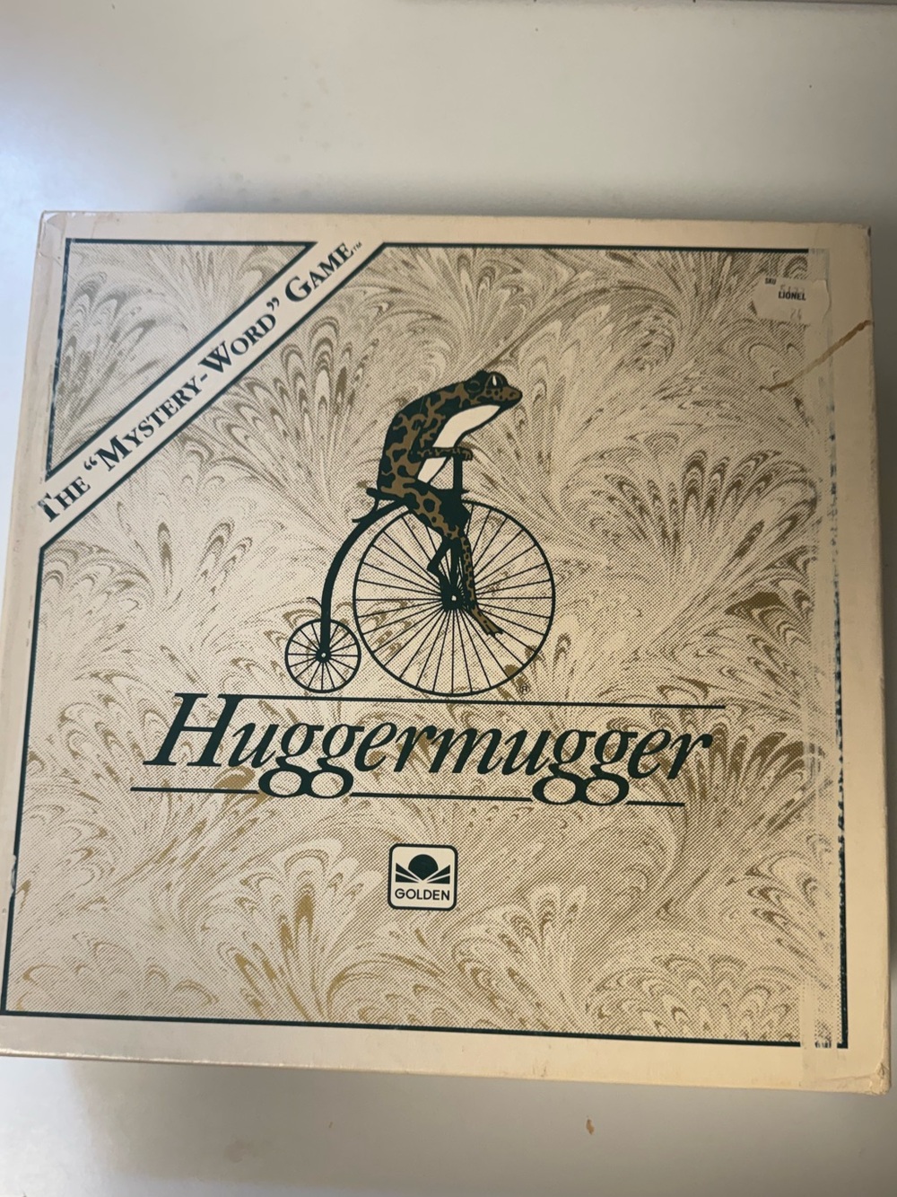Huggermugger Board Game - vintage board game Cream and Dark Green Box